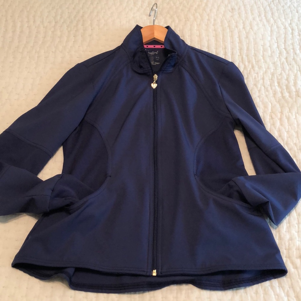 Heartsoul navy blue scrub jacket size small